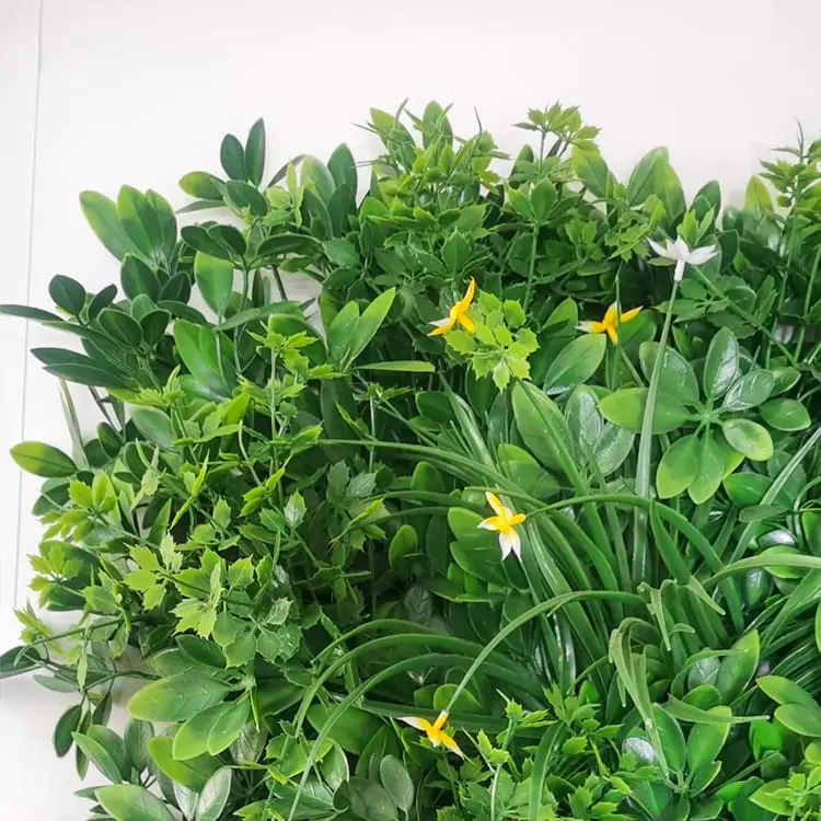 Professional China Most Realistic Artificial Grass - Wholesale decorative green artificial plant wall boxwood hedge for green outdoor wall – Deyuan