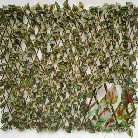 garden Expandable artificial plastic laurel leaves trellis bamboo panel boxwood mat Ivy Privacy Fence fencing hedge (1)