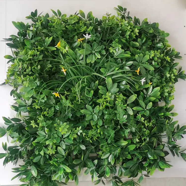 Professional China Most Realistic Artificial Grass - Wholesale decorative green artificial plant wall boxwood hedge for green outdoor wall – Deyuan Featured Image