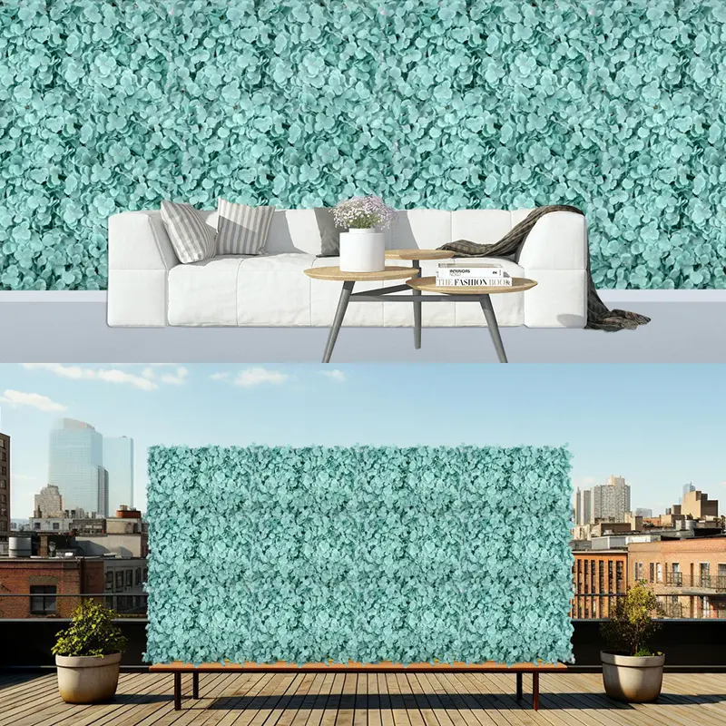 Flower Wall Backdrop Panels Artificial 3D Silk Hydrangea Floral Wall Mat Wedding Background for Bridal Shower Birthday Party Photo Decor Featured Image