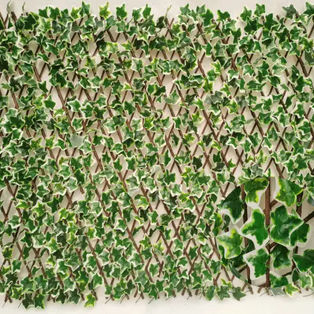 Excellent quality Artificial Turf Mat - garden Expandable artificial plastic laurel leaves trellis bamboo panel boxwood mat Ivy Privacy Fence fencing hedge – Deyuan detail pictures