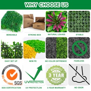 Artificial Hedge New Design fakes Grass Plant Panel Green Wall for Wholesale